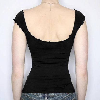 V-neck short sleeved T-shirt women's slim fit and versatile top